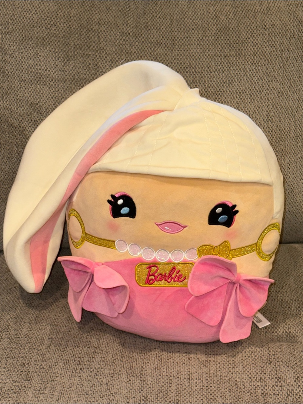 Squishmello Barbie in pink dress XL pillow